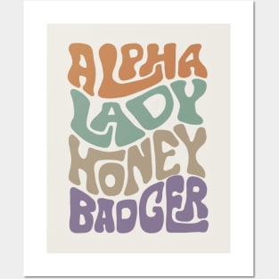 Alpha Lady Honey Badger Word Art Posters and Art